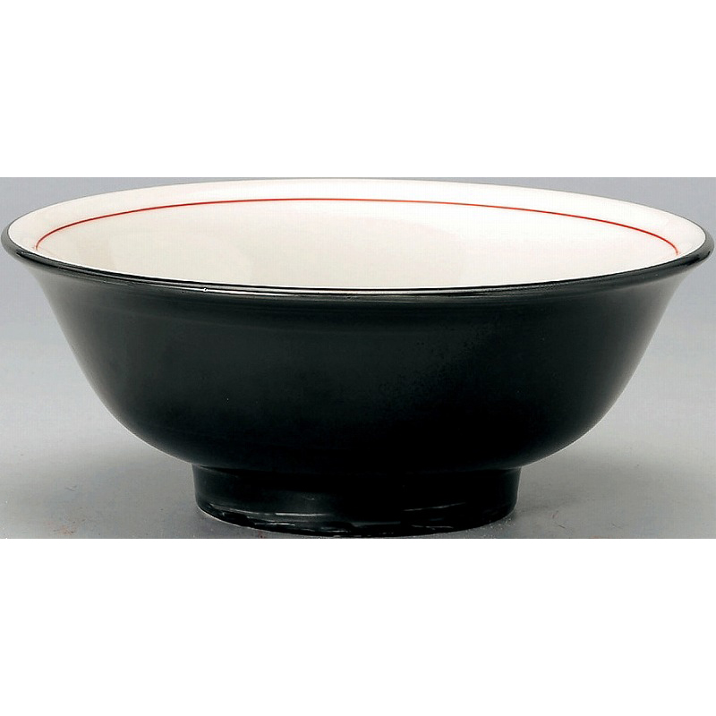 手巻丼 上絵付 反高台22cm丼 黒巻 （名入れ対応・オリジナルどんぶり作成）【10-243-17】