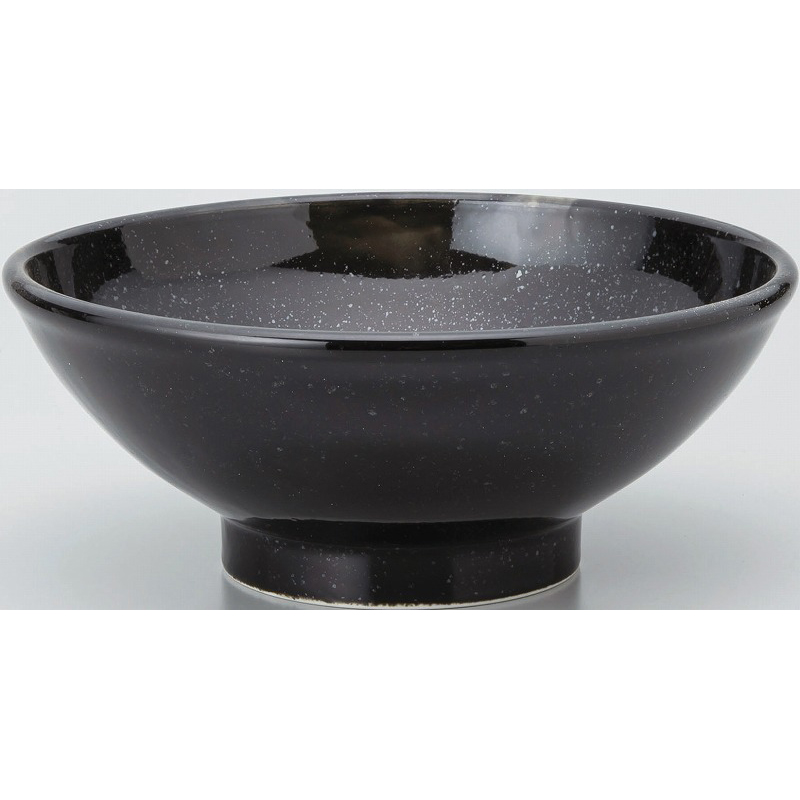 黒中華 新玉渕22cm丼 黒御影 （名入れ対応・オリジナルどんぶり作成）【10-227-5】