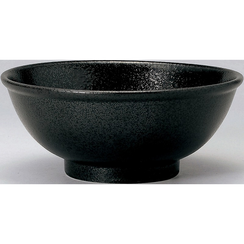 和風中華 玉渕21cm丼 黒耀 （名入れ対応・オリジナル丼製作）【10-234-10】