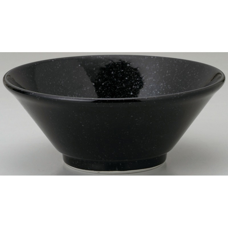 黒中華 新切立21cm丼 黒御影 （名入れ対応・オリジナル丼作成）【10-164-2】