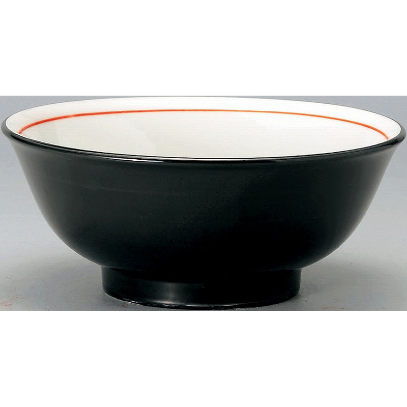 手巻丼 上絵付 反高台21cm丼 黒巻 （名入れ対応・オリジナル丼作成）【10-243-18】