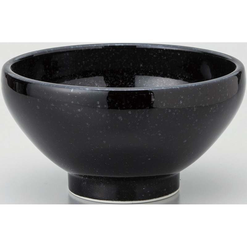 黒中華 18cm玉丼 黒御影 （名入れ対応・オリジナルどんぶり制作）【10-228-2】