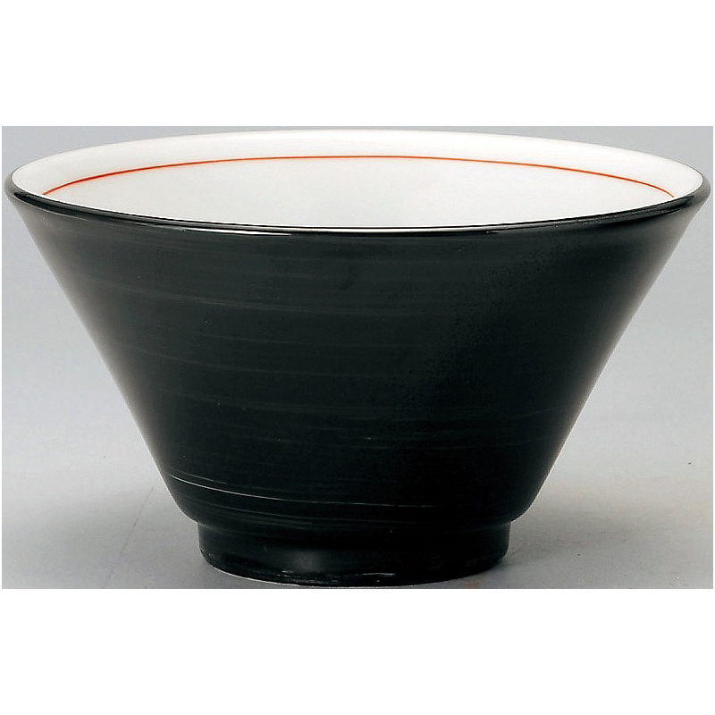 手巻丼 上絵付 切立18cm深丼 黒巻 （名入れ対応・オリジナルどんぶり制作）【10-243-28】