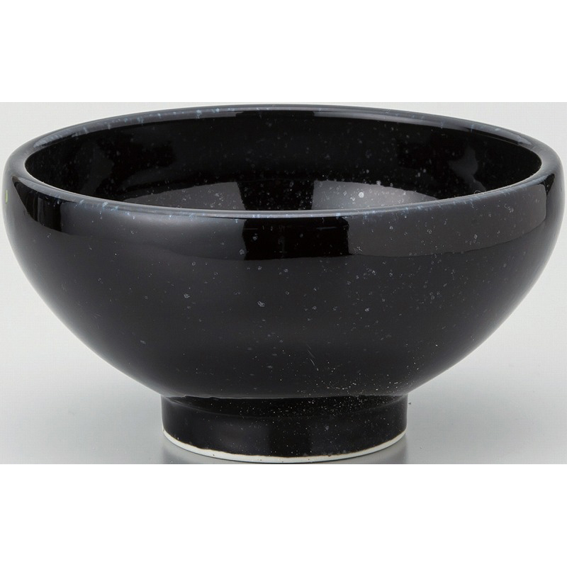 黒中華 16cm玉丼 黒御影 （名入れ対応・オリジナルどんぶり製作）【10-164-5】