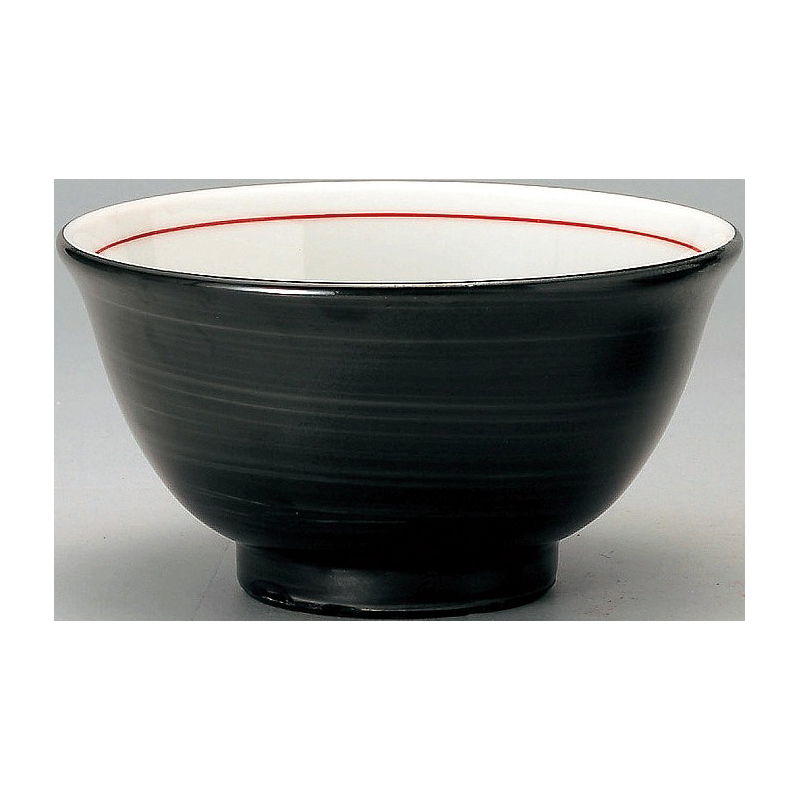 手巻丼 上絵付 反16cm深丼 黒巻 （名入れ対応・オリジナル丼製作）【10-243-23】