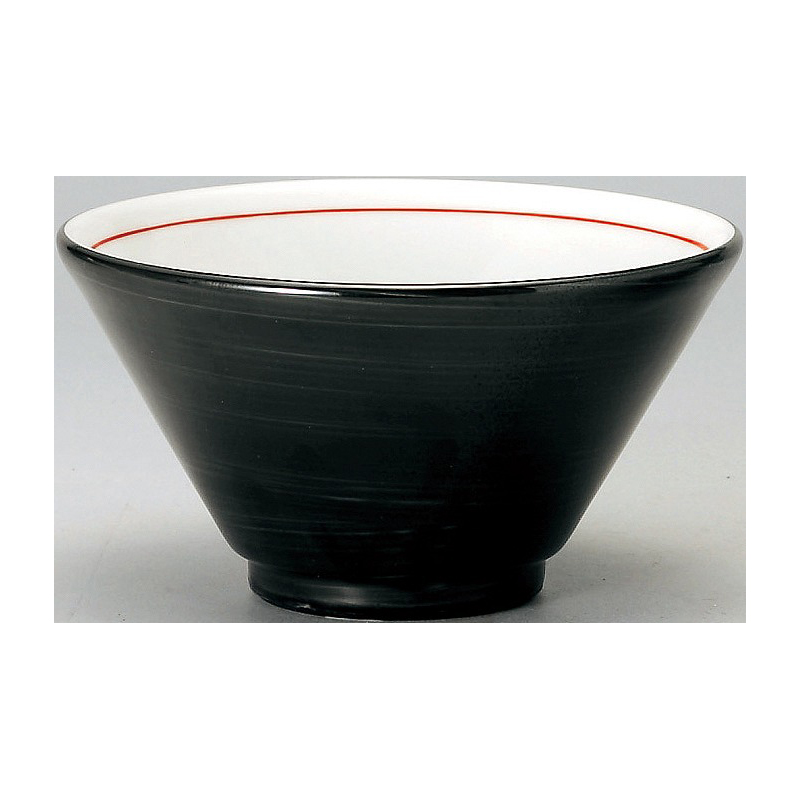 手巻丼 上絵付 切立16cm深丼 黒巻 （名入れ対応・オリジナル丼作成）【10-243-29】