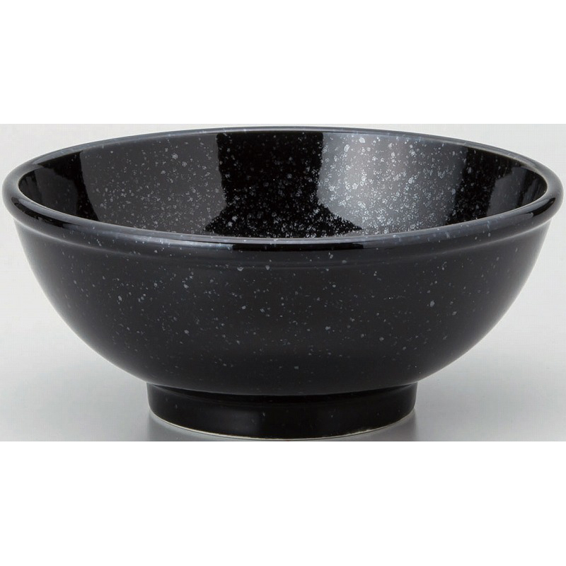 玉渕16cm丼 黒御影 （名入れ対応・オリジナルどんぶり作成）【10-227-8】